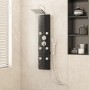 Panel ducha de vidrio 25x47,5x130 cm negro