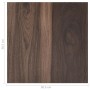 Lamas para suelo autoadhesivas 55 uds PVC marrón oscuro 5,11 m²