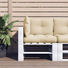 Cushions for pallet sofa 3 units beige fabric by vidaXL, Cushions for chairs and sofas - Ref: Foro24-47472, Price: 37,87 €, D...
