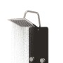 Panel ducha de vidrio 25x47,5x130 cm negro