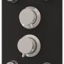 Panel ducha de vidrio 25x47,5x130 cm negro