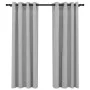 Blackout curtains with linen look eyelets 2 pieces gray 140x175 cm by vidaXL, Curtains and curtains - Ref: Foro24-321168, Pri...