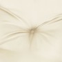 Cojín de banco de jardín tela Oxford blanco crema 200x50x7 cm