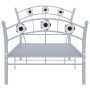 Estructura de cama sin colchón metal gris 90x200 cm