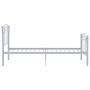 Estructura de cama sin colchón metal gris 90x200 cm