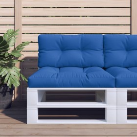 Cojín para sofá de palets de tela azul real 80x40x12 cm