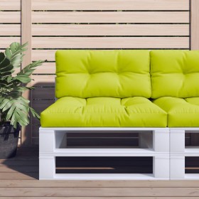 Cojín para sofá de palets de tela verde brillante 80x40x12 cm