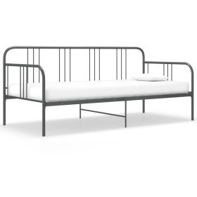 Estructura de sofá cama sin colchón metal gris 90x200 cm Estructura de sofá cama sin colchón metal gris 90x200 cm