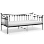 Estructura de sofá cama sin colchón metal negro 90x200 cm