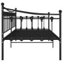Estructura de sofá cama sin colchón metal negro 90x200 cm
