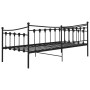 Estructura de sofá cama sin colchón metal negro 90x200 cm