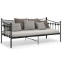 Estructura de sofá cama sin colchón metal negro 90x200 cm