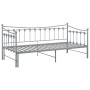 Estructura sofá cama extraíble sin colchón metal gris 90x200 cm