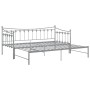 Estructura sofá cama extraíble sin colchón metal gris 90x200 cm