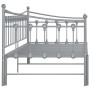 Estructura sofá cama extraíble sin colchón metal gris 90x200 cm