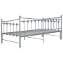 Estructura sofá cama extraíble sin colchón metal gris 90x200 cm
