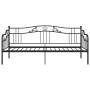Estructura de sofá cama sin colchón metal negro 90x200 cm