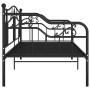 Estructura de sofá cama sin colchón metal negro 90x200 cm