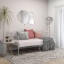 Estructura de sofá cama sin colchón metal blanco 90x200 cm