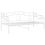Estructura de sofá cama sin colchón metal blanco 90x200 cm