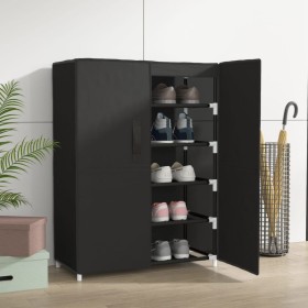 Black fabric shoe cabinet 60x28x90 cm by vidaXL, Shoe racks and shoe organizers - Ref: Foro24-337261, Price: 38,50 €, Discoun...