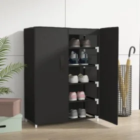 Black fabric shoe cabinet 60x28x90 cm by vidaXL, Shoe racks and shoe organizers - Ref: Foro24-337261, Price: 37,86 €, Discoun...