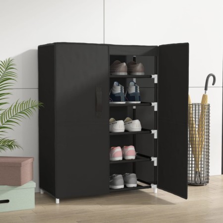 Armario zapatero de tela negro 60x28x90 cm de vidaXL, Zapateros y organizadores de calzado - Ref: Foro24-337261, Precio: 38,8...