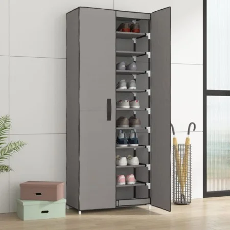 Gray fabric shoe cabinet 60x30x166 cm by vidaXL, Shoe racks and shoe organizers - Ref: Foro24-337259, Price: 49,42 €, Discoun...