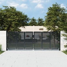 Puerta de jardín acero gris antracita 300x150 cm de vidaXL, Puertas de jardín - Ref: Foro24-154566, Precio: 485,57 €, Descuen...