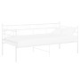Estructura de sofá cama sin colchón metal blanco 90x200 cm