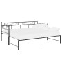 Estructura sofá cama extraíble sin colchón metal negro 90x200cm