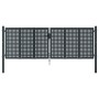 Anthrazitgraues Gartentor aus Stahl 300x150 cm von vidaXL, Gartentore - Ref: Foro24-154566, Preis: 485,57 €, Rabatt: %
