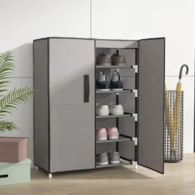 Gray fabric shoe cabinet 60x28x90 cm by vidaXL, Shoe racks and shoe organizers - Ref: Foro24-337262, Price: 35,40 €, Discount: %