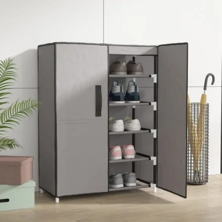 Gray fabric shoe cabinet 60x28x90 cm by vidaXL, Shoe racks and shoe organizers - Ref: Foro24-337262, Price: 35,25 €, Discount: %