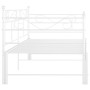 Sofá cama extraíble sin colchón metal blanco 90x200cm