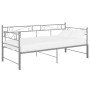 Estructura sofá cama extraíble sin colchón metal gris 90x200 cm