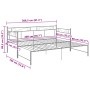 Estructura sofá cama extraíble sin colchón metal gris 90x200 cm