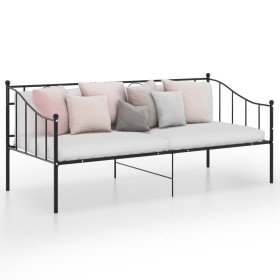 Estructura de sofá cama sin colchón metal negro 90x200 cm Estructura de sofá cama sin colchón metal negro 90x200 cm