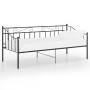 Estructura de sofá cama sin colchón metal negro 90x200 cm