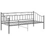 Estructura de sofá cama sin colchón metal negro 90x200 cm