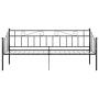 Estructura de sofá cama sin colchón metal negro 90x200 cm