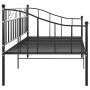 Estructura de sofá cama sin colchón metal negro 90x200 cm