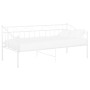 Estructura de sofá cama sin colchón metal blanco 90x200 cm