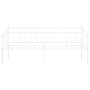 Estructura de sofá cama sin colchón metal blanco 90x200 cm