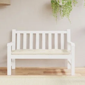 Gartenbankkissen aus weiß-cremefarbenem Oxford-Stoff, 120x50x7 cm. von vidaXL, Kissen für Stühle und Sofas - Ref: Foro24-3149...