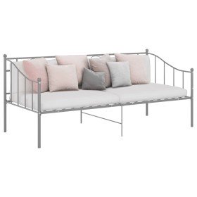 Estructura de sofá cama sin colchón metal gris 90x200 cm en Camas y somieres | Comprar online en Foro24