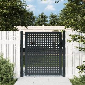 Anthrazitgraues Gartentor aus Stahl 105x150 cm von vidaXL, Gartentore - Ref: Foro24-154560, Preis: 173,27 €, Rabatt: %