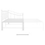 Sofá cama extraíble sin colchón metal blanco 90x200cm