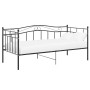 Estructura de sofá cama sin colchón metal negro 90x200 cm