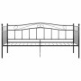 Estructura de sofá cama sin colchón metal negro 90x200 cm